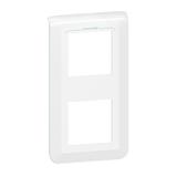 Mosaic Ramka Podwójna Pionowa - 2x2 Moduły Biała Antybakteryjna Do Uchwytu Nr Ref 0802 52/58 Legran 078723L LEGRAND