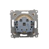 Simon 54 Gniazdo Schuko z przesłonami 16A szybkozłączka kremowy