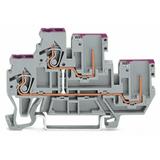 X-COM dwupiętrowa złączka bazowa 2-przewodowa/2-pinowa L szara