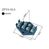 ZPT5-10.0 ,  Płytka odgałęźna serii ZPT, 10,0mm2, 5 torów, czarny