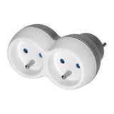 Rozgałęźnik 2x2P+Z biało-szary OR-AE-13238 ORNO