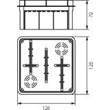 Puszka podtynkowa Pp/t-(126x126x70) 11.5 OPATÓWEK