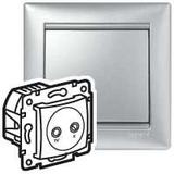 VALENA GNIAZDO TV-RD PRZELOTOWE ALUMINIUM, Legrand