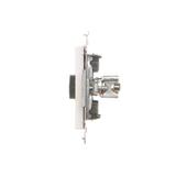 Simon 55 Gniazdo ekwipotencjalne podwójne Biały mat