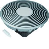 tehalit.VE-EE Podł rowkowy punkt zasilania tubus R2 puszka podł czarny aluminium VANR2019005 HAGER