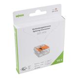 Szybkozłączka z dźwignią 2x 0,2‑4mm2 transparentna / pomarańczowa 221‑412, 221‑412/995‑016 /16szt./ WAGO