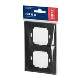 Ramka podwójna pionowa Onyx, Ra-2OP, czarny OR-OE-7520/2/V/B ORNO