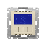 Simon 55 Termostat programowalny z wyświetlaczem Szampański mat
