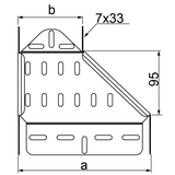 Redukcja lewa 200mm Grubość 1,00 mm 150x50 RKLJ200/150H50 159220 BAKS