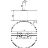 Podstawa betonowa z klinem, B55 8,5 kg, fi 240 mm