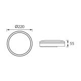 Oprawa hermetyczna ASTRO LED C 12/15/18W BLACK CCT
