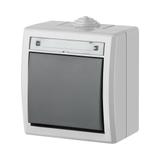 AQUANT Łącznik jednobiegunowy/schodowy szary IP55