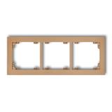 DECO Ramka uniwersalna potrójna z tworzywa złoty metalik
