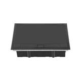 Puszka podłogowa na gniazda modułowe 8 x 45x45mm lub 16 x 22,5x45mm, pokrywa: plastik, czarna