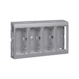 Simon Connect Obudowa natynkowa 4-modułowa 8x K45 aluminium