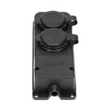 Rozgałęźnik bryzgoszczelny i odporny na uderzenia IP44 2 gniazda 16A 230V AC gumowy uniep OR-AE-1316