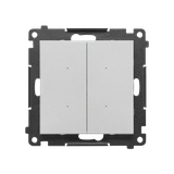 Simon 55 SWITCH D – Sterownik przyciskowy oświetleniowy podwójny sterowany smartfonem Aluminium mat TEW2W.01/143 KONTAKT
