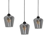 Milagro lampa wisząca Santiago Smoked 3xE27 czarna MLP6609