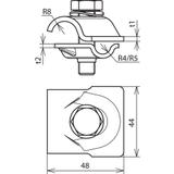 Zacisk uniwersalny MV do drutu 8-10/16 mm, St/tZn