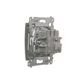 Simon 54 Gniazdo antenowe R-TV zakończeniowe do gniazd przelotowych srebrny mat