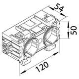 tehalit.WA Gniazdo SCHUKO 2-krotne WAGO montaż krawędziowy zielony GS20016029 HAGER