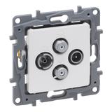 NILOE SELECTION - GNIAZDO TV-RD-SAT-SAT KOŃCOWE DO INSTALACJI TYPU GWIAZDA 1,5 DB PERŁA, Legrand