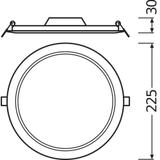 Oprawa DOWNLIGHT SLIM DN210 18W 3000K WT IP20