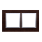 Simon 54 Nature Ramka 2-krotna Nature-Drewno SREBRNE WENGE IP20/IP44* (*IP44-należy zastosować zestaw uszczelek DUN2) DRN2/84 KONTAKT