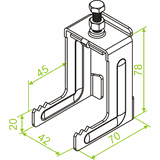 Klamra dwuteownika KDDS 751407 BAKS