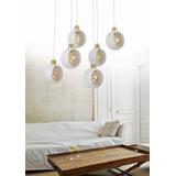 TK-Lighting lampa wisząca Cyklop White 6xE27 max 60W biała/złota