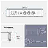 INCARA: MULTILINK - 3X2P+Z / USB A+C / 3XRJ45 / HDMI - 2,0 M-BIAŁY, Legrand