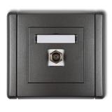 FLEXI Gniazdo antenowe pojedyncze typu F (SAT) niklowane grafitowy