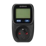 Watomierz kalkulator energii z wyświetlaczem LCD czarny ORNO