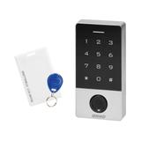 Zamek szyfrowy dotykowy z czytnikiem kart i breloków zbliżeniowych czytnikiem linii papilarnych ora