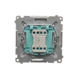 Simon Basic Przycisk dzwonek z podświetleniem LED 10A 250V szybkozłączka stal inox BMD1L.01/21 KONTAKT