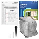 Gniazdo ogrodowe KAMIEŃ 4x2P+Z (schuko) kabel gumowy H07RN-F 3x1,5mm2 3m 2 tryby pracy: automaty OR-