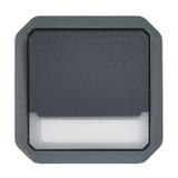 NOWE PLEXO - PRZY. NO/NC PODŚWI. Z UCHWYT ETY. MECHANIZM. 10A- 250V~ ANTRACYT