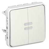 Plexo55 Łącznik Schodowy Podświetlany Biały/Ecru 10Ax-250V 069613 LEGRAND