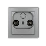 DECO Mechanizm gniazda abonenckiego RTV końcowego 2dB srebrny metalik