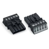 WINSTA MINI gniazdo 5-torowe czarne