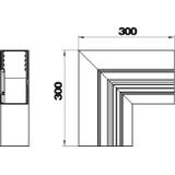 GA-AFS90170RW, Naroże płaskie asymetryczne
