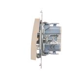 Simon 54 Łącznik świecznikowy z podświetleniem LED i do wersji IP44 10A 250V szybkozłączka kremowy *Posiada wkładkę DU1W DW5BL.01/41 KONTAKT