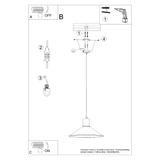 Lampa wisząca JAGA biała