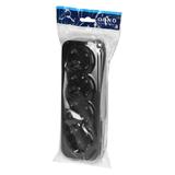 Gniazdo poczwórne natynkowy ToDo 2P+Z Schuko IP20, 16A, 230V AC, 16A, 230V AC, czarny