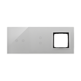 Simon 54 Touch Panel dotykowy S54 Touch 3 moduły 2 pola dotykowe poziome + 2 pola dotykowe pionowe + 1 otwór na osprzęt S54 srebrna mgła DSTR3230/71 KONTAKT