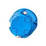 PV80 ,  Puszka inst. do pustych ścian z pokrywą, łączona O 80mm, niebieski