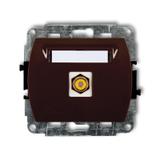 TREND Mechanizm gniazda pojedynczego RCA (typu cinch - żółty, pozłacany) brązowy