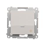 Simon 54 Łącznik krzyżowy z podświetleniem LED 10A 250V szybkozłączka biały DW7L.01/11 KONTAKT