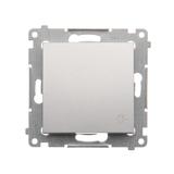 Simon 54 Przycisk „światło” 10A 250V szybkozłączka srebrny mat DS1.01/43 KONTAKT