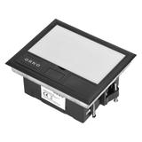 Puszka podłogowa na gniazda modułowe 4 x 45x45mm lub 8 x 22,5x45mm, pokrywa: materiał własny, czarna